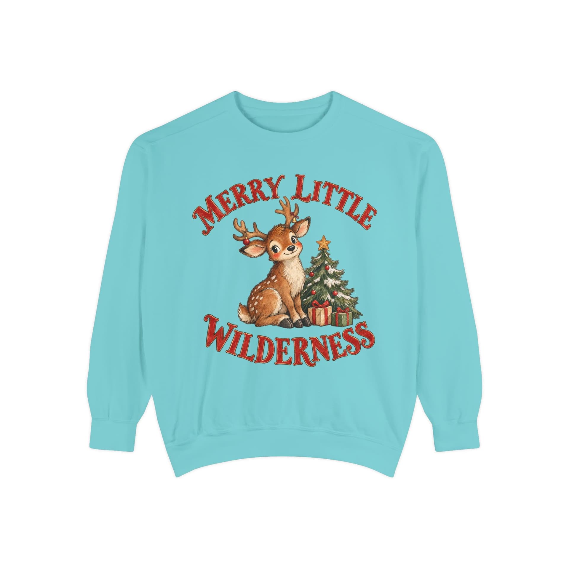 Merry Little Wilderness Vintage Reindeer Christmas Sweatshirt