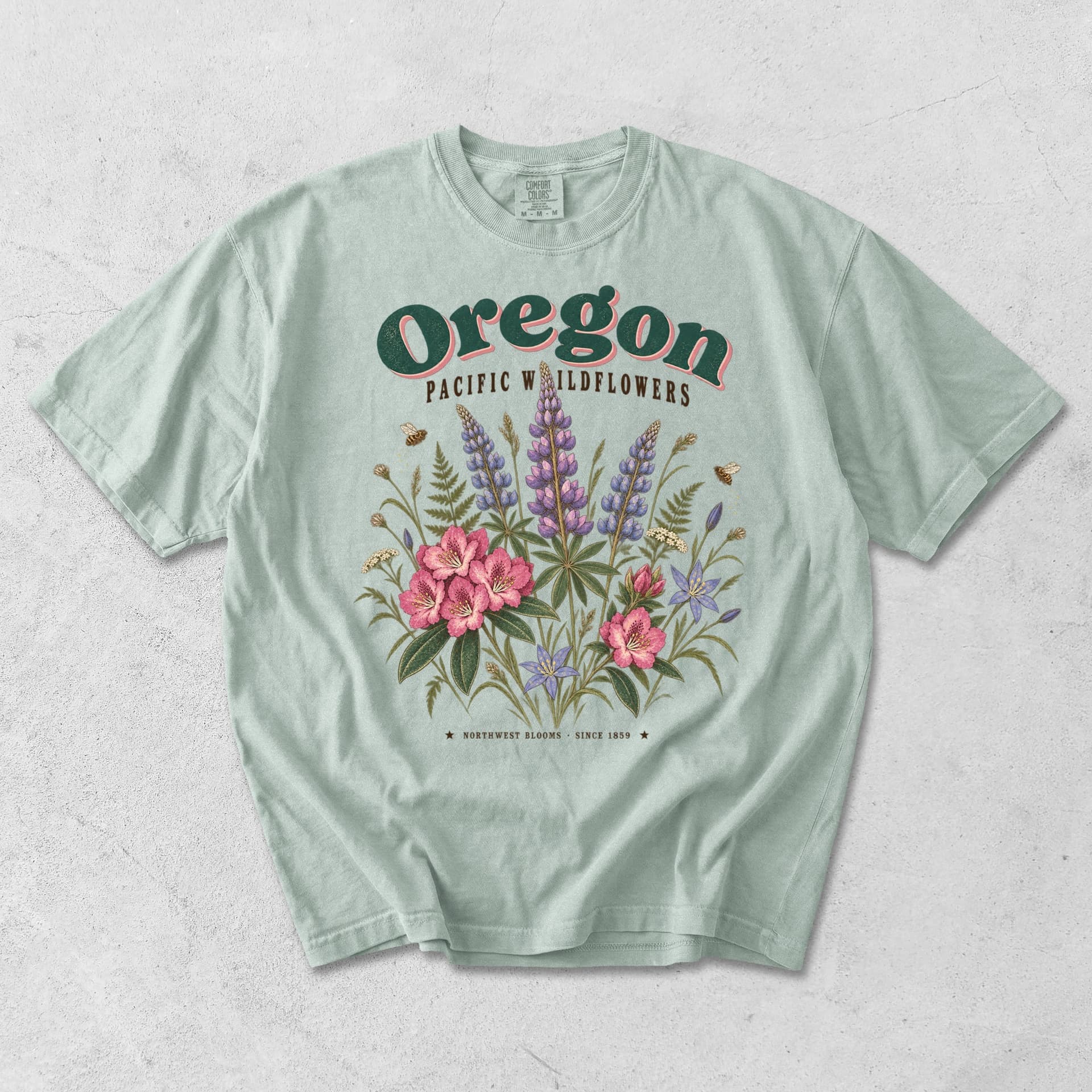 Oregon Pacific Wildflowers Shirt — Bay