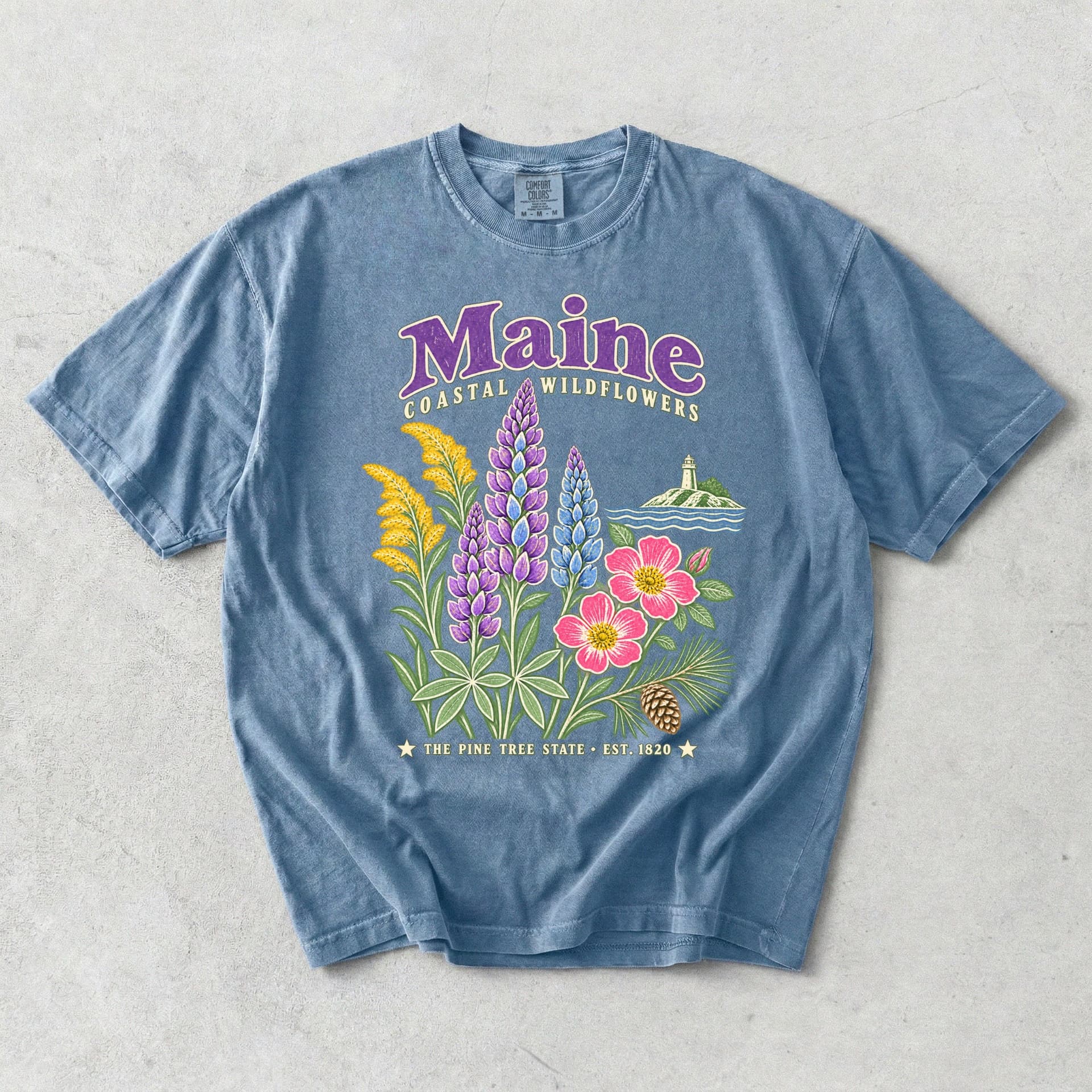 Maine Coastal Wildflowers Lupine T-Shirt