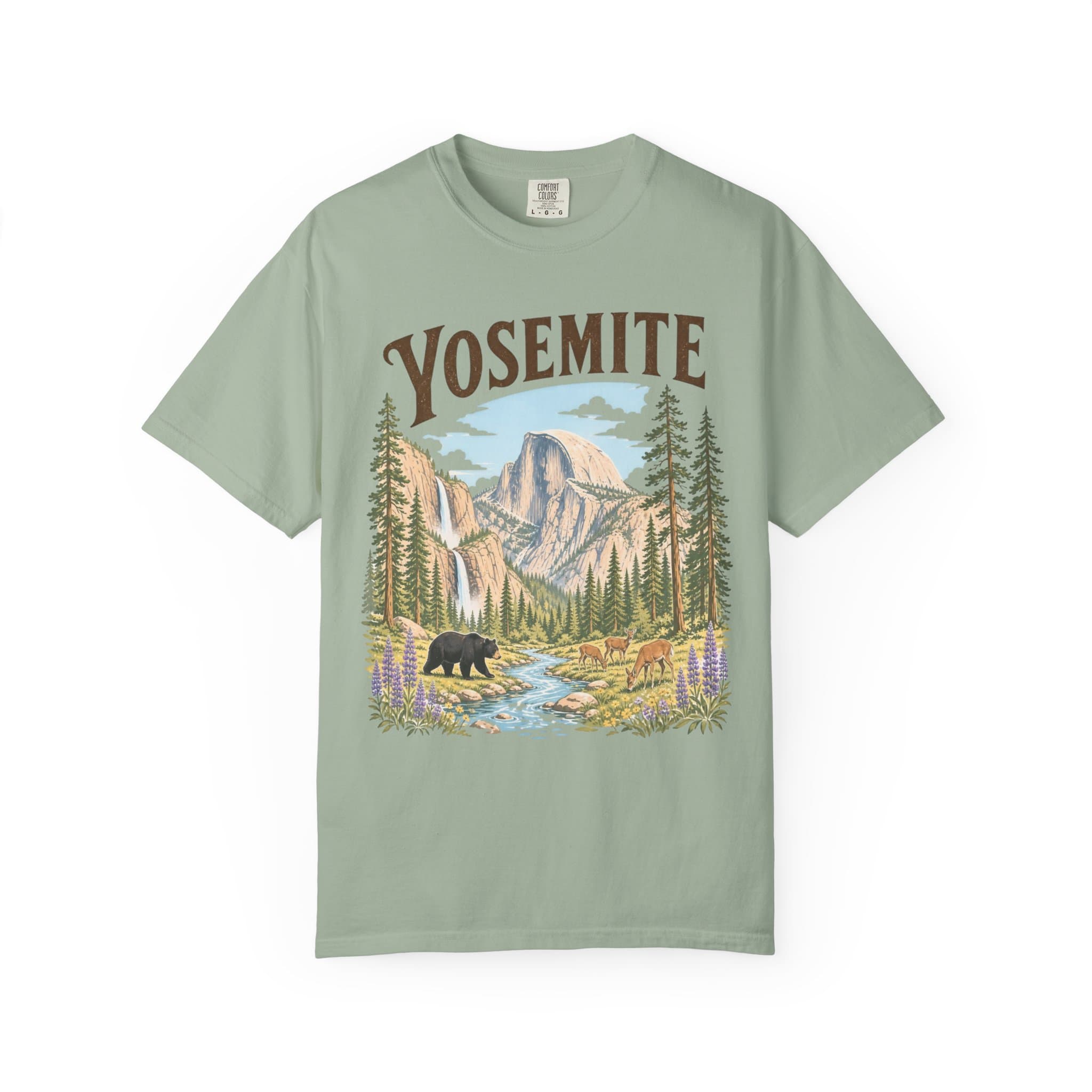 Vintage Yosemite National Park T-Shirt | Retro Half Dome & Wildlife Nature Graphic Tee
