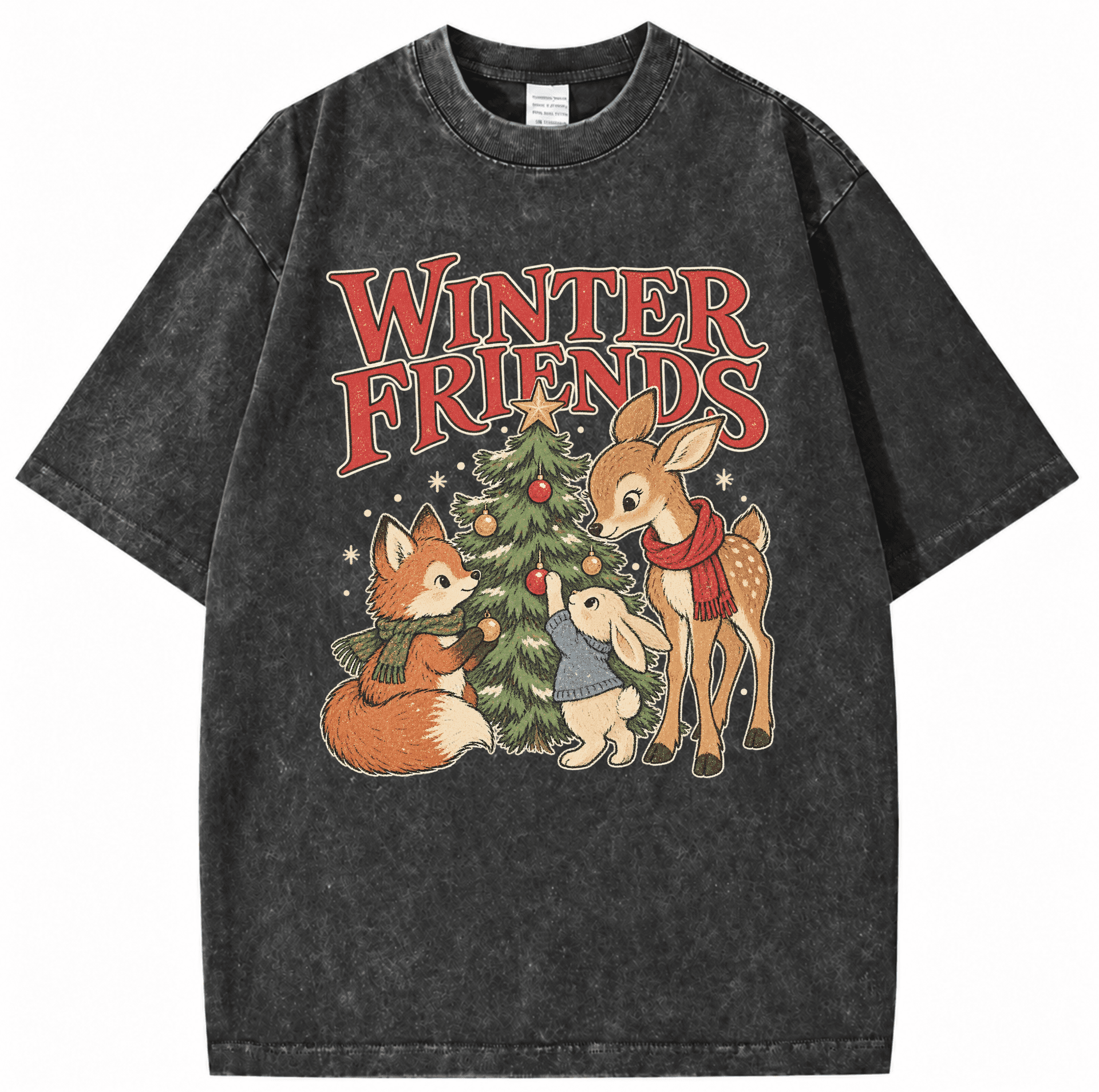 Winter Friends Woodland Christmas Mineral Wash — Mineral Black