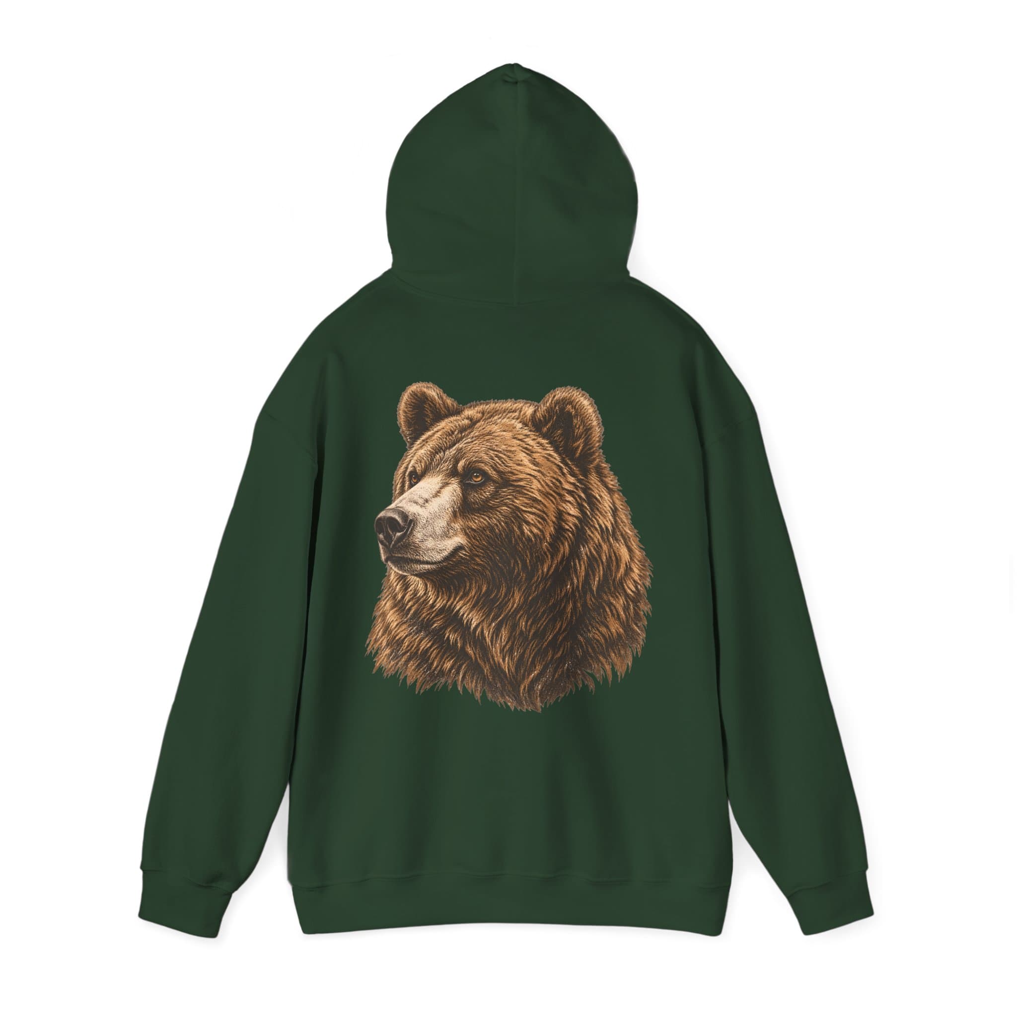 vintage grizzly bear back print graphic hoodie