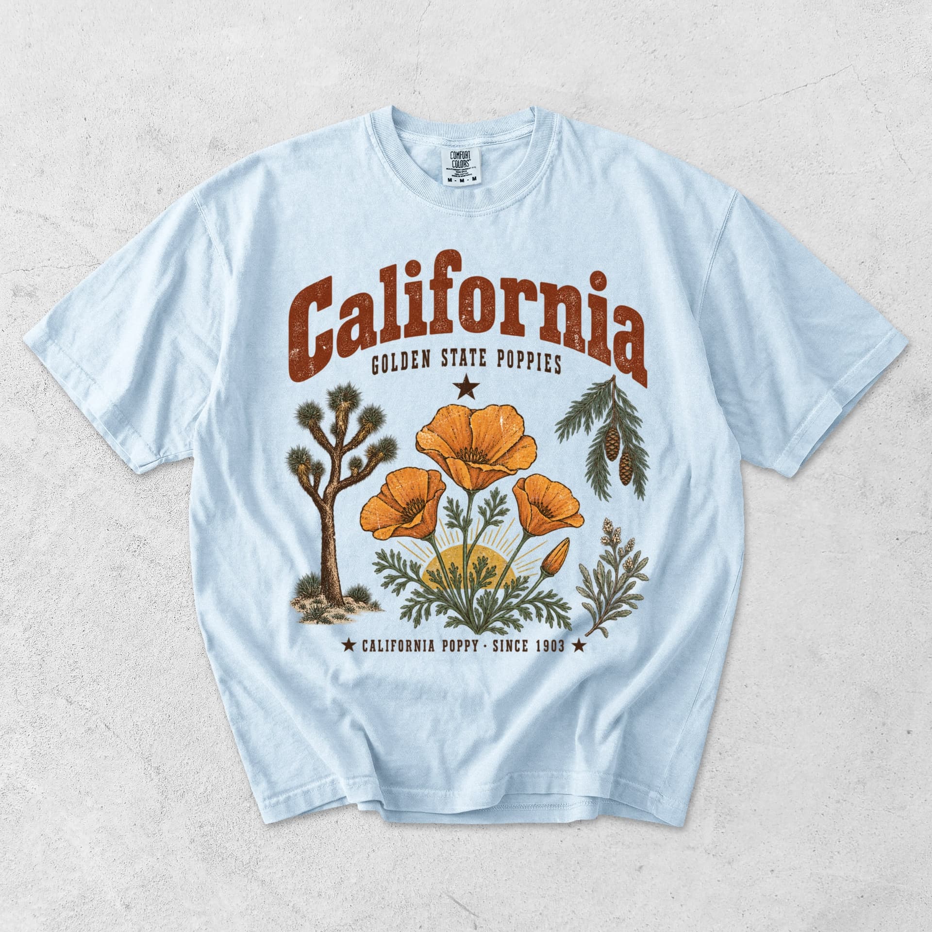 California Golden State Poppies T-shirt