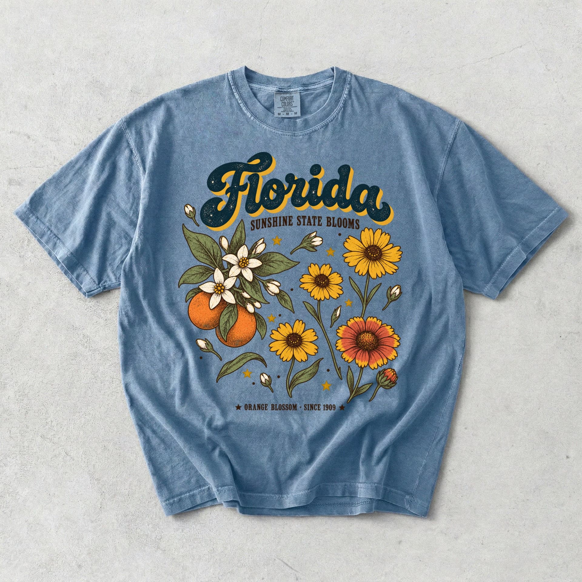 Florida Sunshine State Blooms Orange Blossom T-Shirt