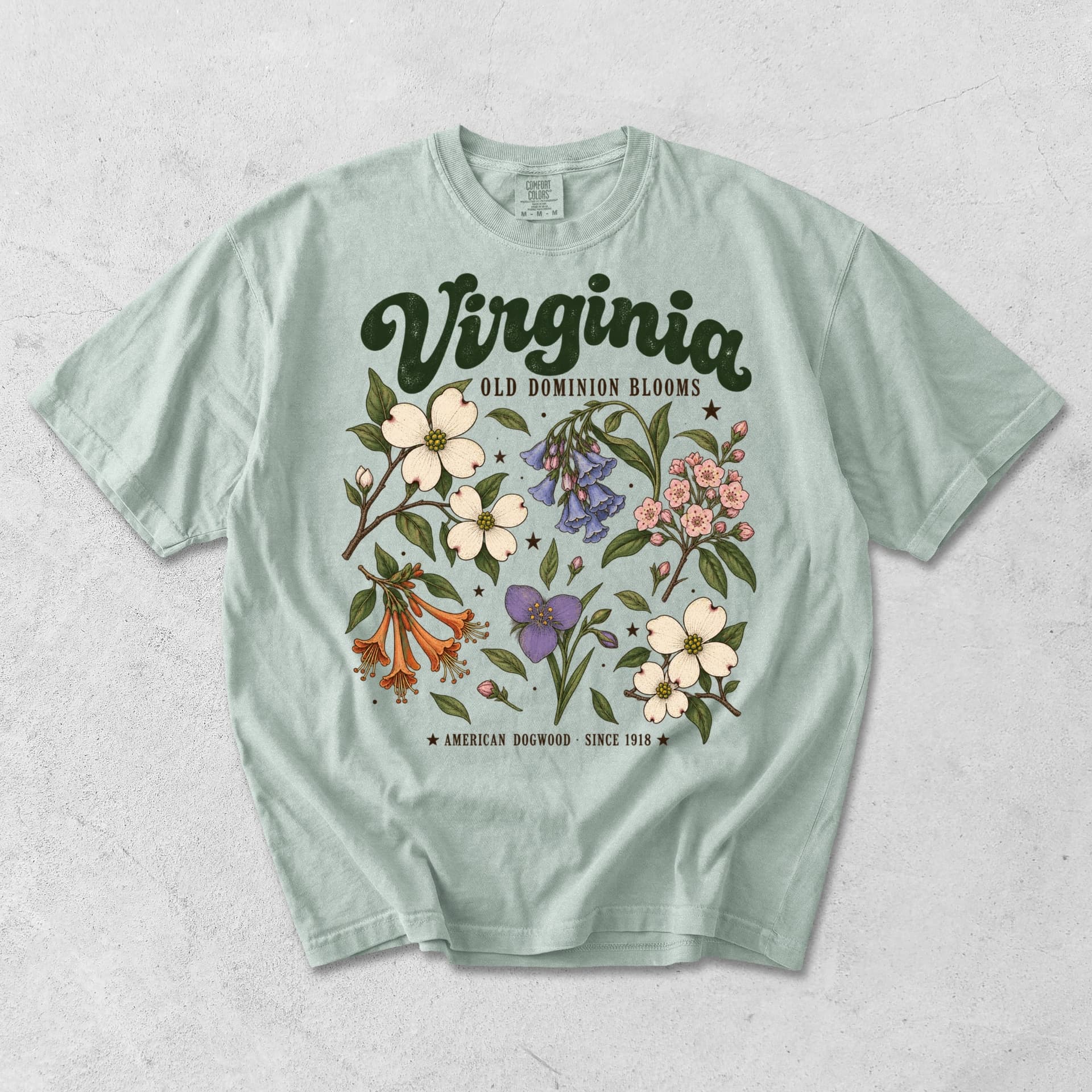 Virginia Old Dominion Blooms Dogwood T-Shirt — Bay