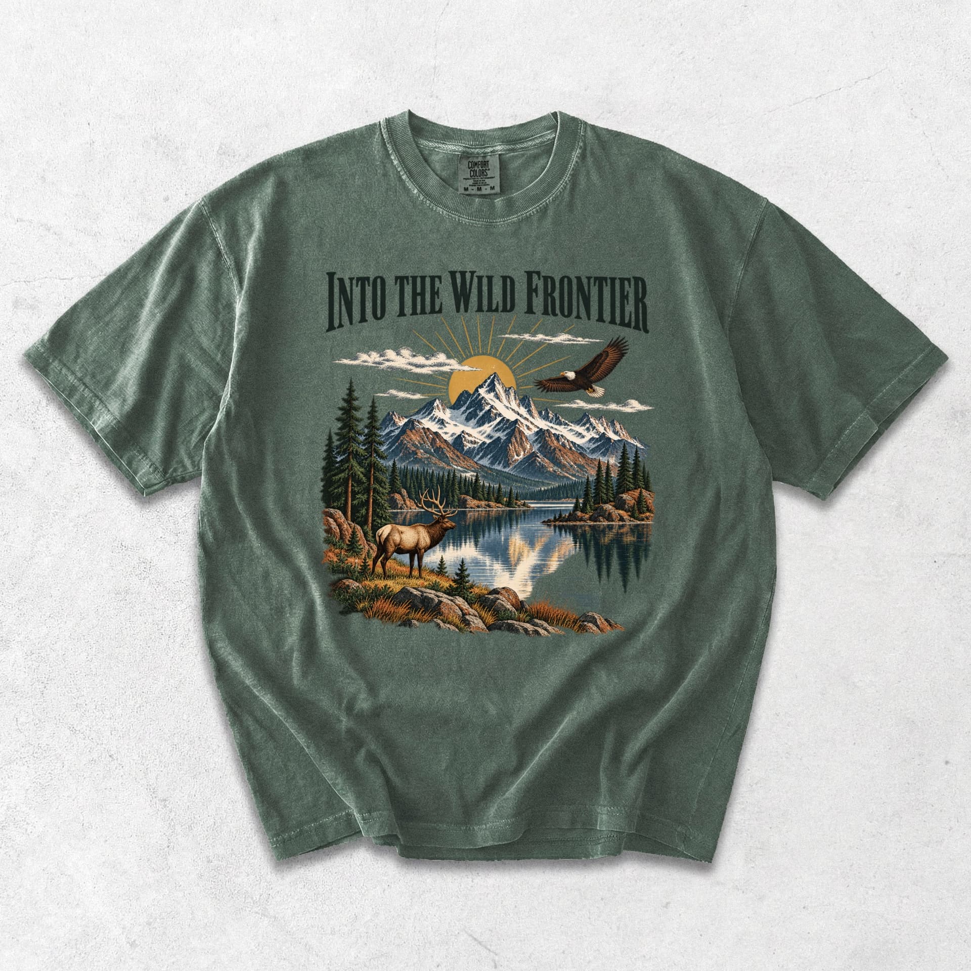 Into the Wild Frontier Elk & Eagle T-Shirt
